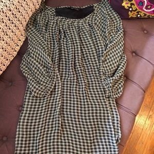 Zara Basic white and Black dress